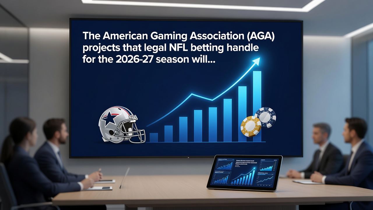 Sports betting dashboard showing NFL game contracts and prediction market volume trends for 2026 season